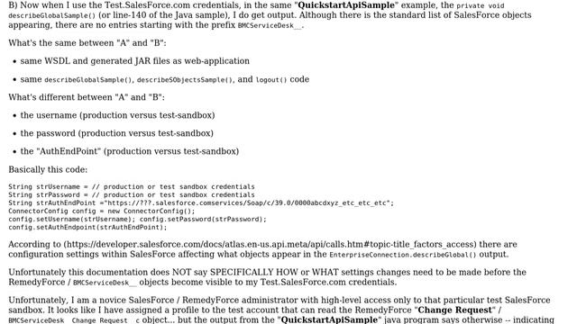 W/I Test.SalesForce.com Sandbox, SOAP endpoint call using Java... смотреть онлайн