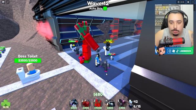 FIZ A MELHOR COMBINAÇÃO DA ROLETA DO TOILET TOWER DEFENSE!! - (TOILET TOWER DEFENSE) смотреть онлайн