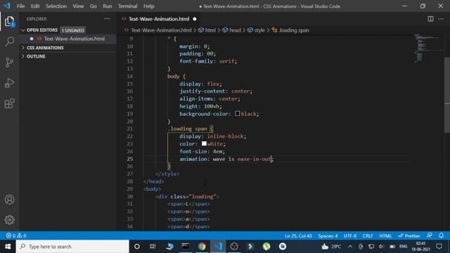 Text Wave Animation || HTML & CSS Animations || CSS Loading Animation #1 смотреть онлайн