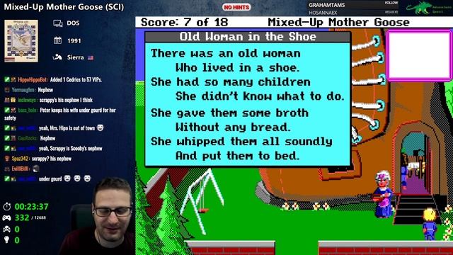 ? Mixed-Up Mother Goose (1991-SCI) game playthrough - Adventure Quest #332 смотреть онлайн