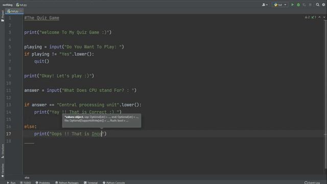 How To Make Quiz Game | Using Python | Beginners Python Project | смотреть онлайн