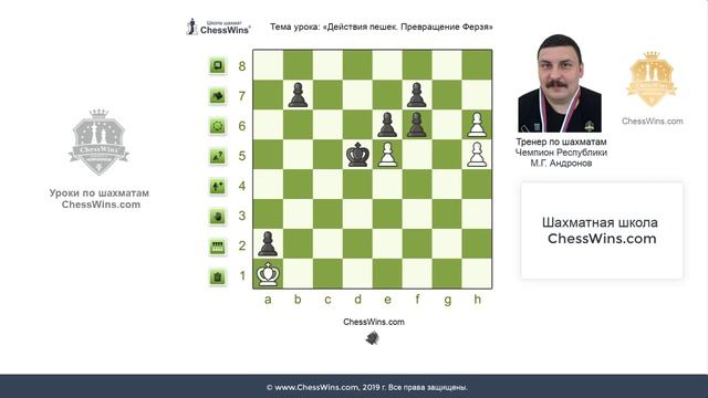 Шахматная тактика. Превращение пешки в Ферзя смотреть онлайн