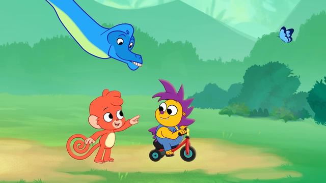 Club Baboo | LONG 1 HOUR VIDEO | Going Down The Slide At The Playground | Learn Dinosaur Names
