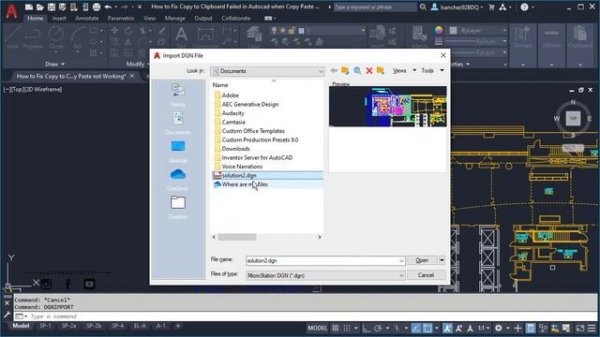 Fix Copy to Clipboard Failed in Autocad when Copy Paste not Working|P3V14