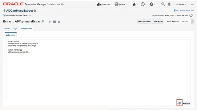 Modifying Target Configuration Parameters in Oracle GoldenGate Enterprise Manager Plug-in смотреть онлайн