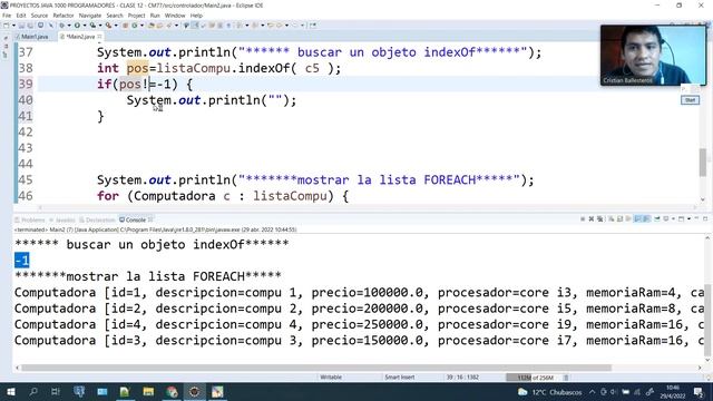 Clase 12(7) List de Objeto Computadora en JAVA método insertar empty contain clear remove contar su смотреть онлайн