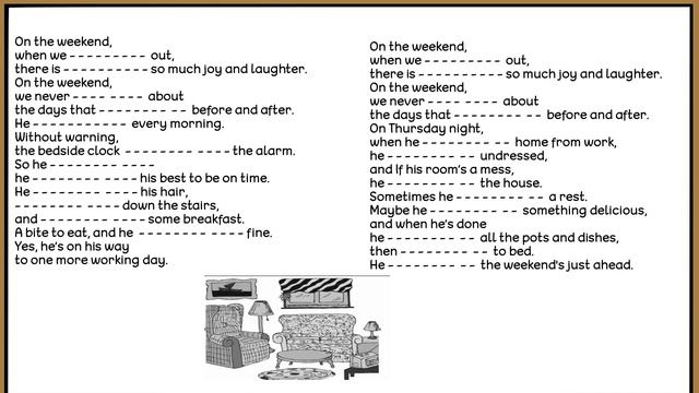 PRESENT SIMPLE RAP SONG WITH A FILL IN THE BLANKS EXERCISE смотреть онлайн
