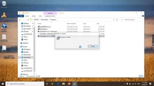 Virtual box installation | VM oracle box | Window 10 смотреть онлайн