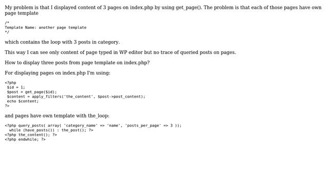 Wordpress: Display content of page template (get_page) смотреть онлайн