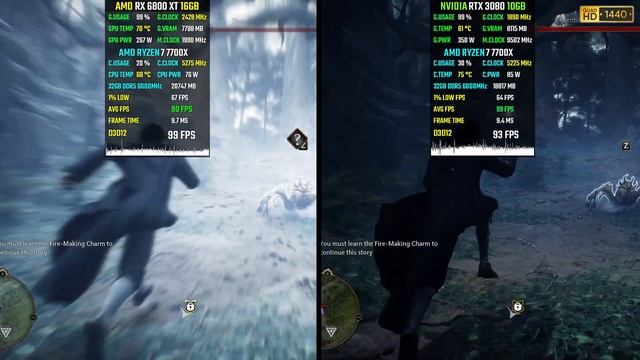Hogwarts Legacy: RX 6800 XT vs RTX 3080 - 1440p & 2160p смотреть онлайн