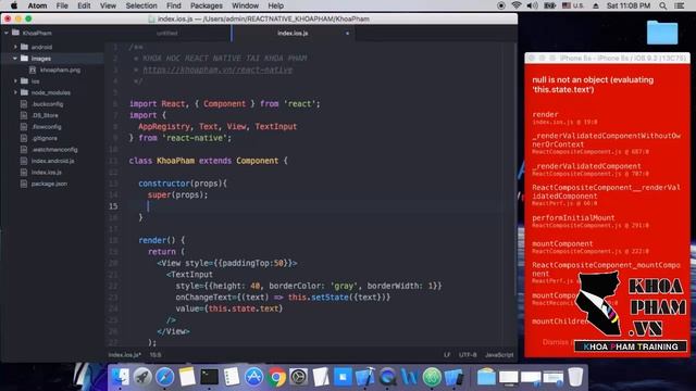 REACT NATIVE KHOA PHẠM | Bài 20: TEXT INPUT смотреть онлайн