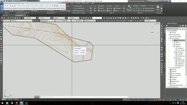 Projekt Drogi Kurs PL Civil 3D 2016 #3 - Linia trasowania, przekrój podłużny, niweleta. смотреть онлайн