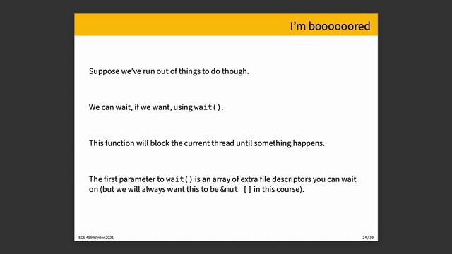 ECE 459 Lecture 5: Asynchronous I/O (cURL) смотреть онлайн
