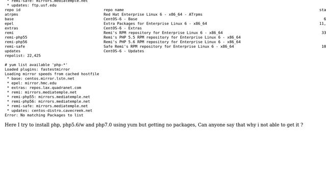 Unix & Linux: No package php available on centos 6 vps смотреть онлайн