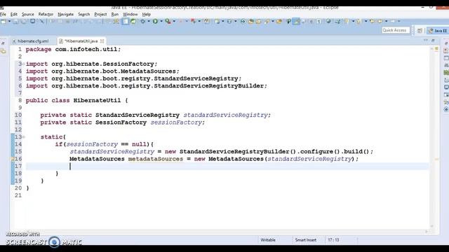 SessionFactory creation in Hibernate 5 смотреть онлайн