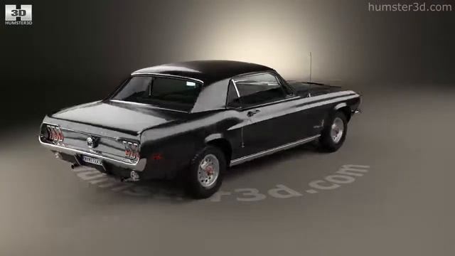 Ford Mustang Hardtop 1968 3D model by Humster3D.com смотреть онлайн
