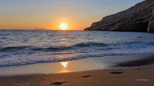 Закат на пляже Матала смотреть онлайн