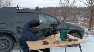 Сайга 5,45 и тест баночек на 50 и 100 м.