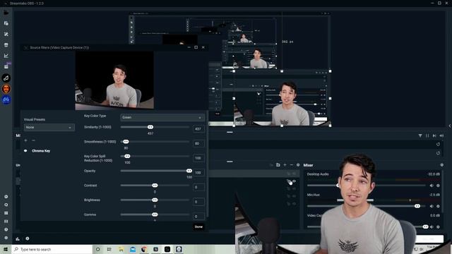 Green Screen Streaming Setup in Streamlabs OBS and OBS Studio смотреть онлайн