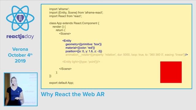 ANASTASIIA MIROSHNICHENKO - Why React the Web AR - Reactjsday 2019 смотреть онлайн