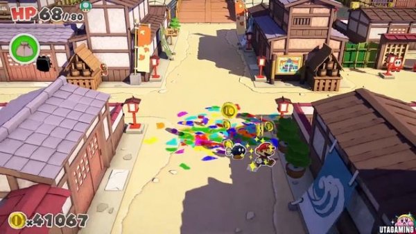 Paper Mario The Origami King Walkthrough #2: Blue Streamer Area [NO ACCESSORIES / NO GAME OVER]