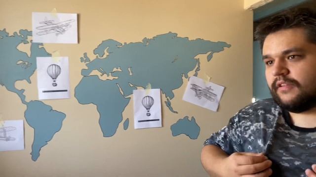 Рисуем на стене в детской! Карта мира своими руками! смотреть онлайн
