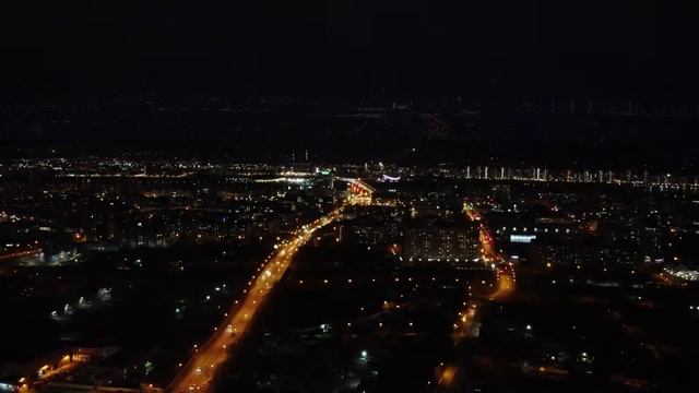 Ночной Красноярск / Видео с дрона смотреть онлайн
