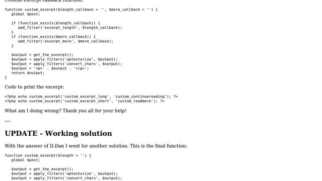 Wordpress: Custom Post excerpt not working correctly смотреть онлайн