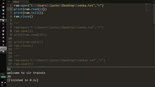 Python tell and seek functions Telugu Part 02 | VLR Training Class 30 смотреть онлайн