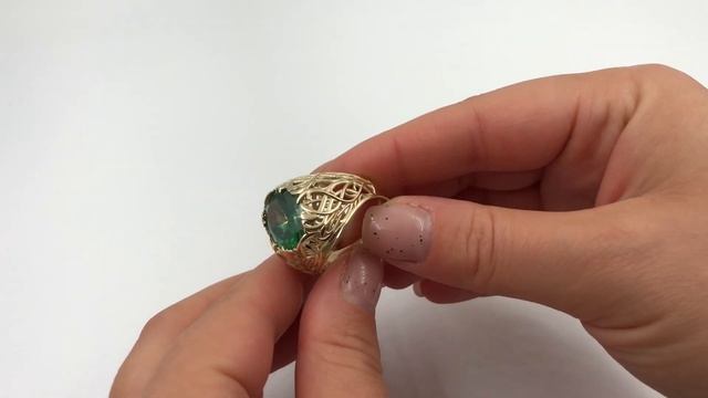 Мужское кольцо Короля из желтого золота с топазом смотреть онлайн