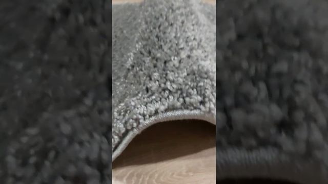 Ковер шегги (shaggy) пушистый с длинным ворсом серый овальный, 0.6 x 1.0 м смотреть онлайн