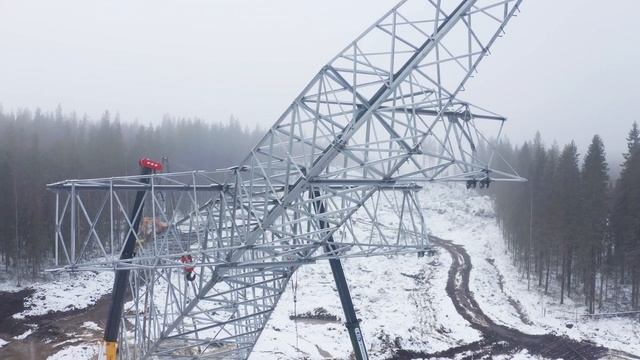 ВЛ 330 кВ Ондская ГЭС – ПС Петрозаводская, установка опоры У330н-1+14
