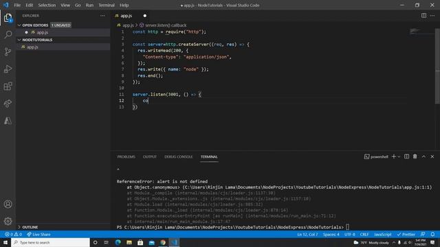 Node Create Server , Read HTML & Render смотреть онлайн