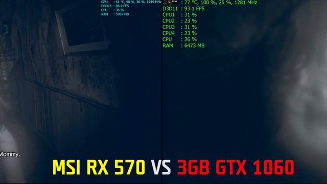 MSI RX570 VS GTX 1060 3GB - Hangi Ekran Kartı Daha İyi - Nvidia mı Amd mi? смотреть онлайн