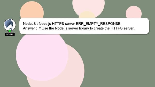 NodeJS : Node.js HTTPS Server ERR_EMPTY_RESPONSE