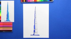How to draw the Burj Khalifa, Dubai