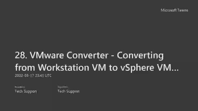 28. Workstation to vSphere VM Conversion (V2V) Guide | Benefits of VMware Converter | Lab Tutorial! смотреть онлайн