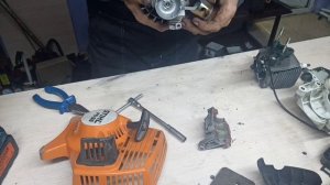 Замена поршневых колец тример  stihl fs55 | Как поменять поршневую на тримере!