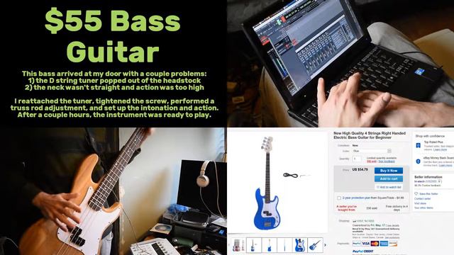 Keyboard Drums + $55 Bass Guitar From eBay | Jam смотреть онлайн