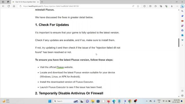 How To Fix Fluxus Injection Failed Loadlibfail Failed
