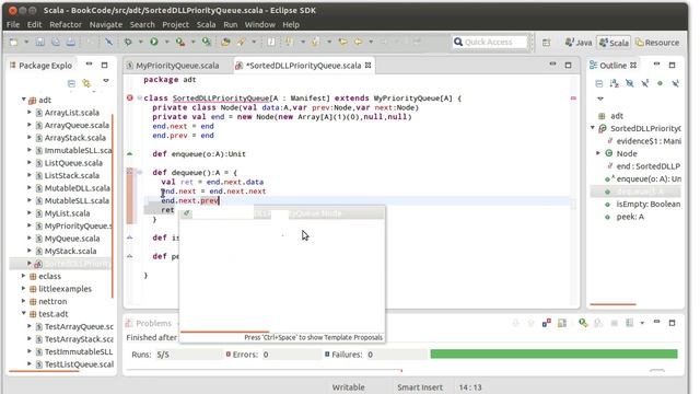 Sorted Linked List Priority Queue (using Scala) смотреть онлайн