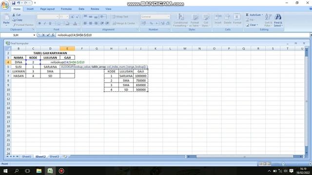 CARA MEMBUAT GRAFIK, VLOOKUP DAN HLOOKUP DI MICROSOFT EXCEL смотреть онлайн
