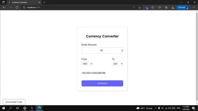 Currency Converter using Angular with API смотреть онлайн