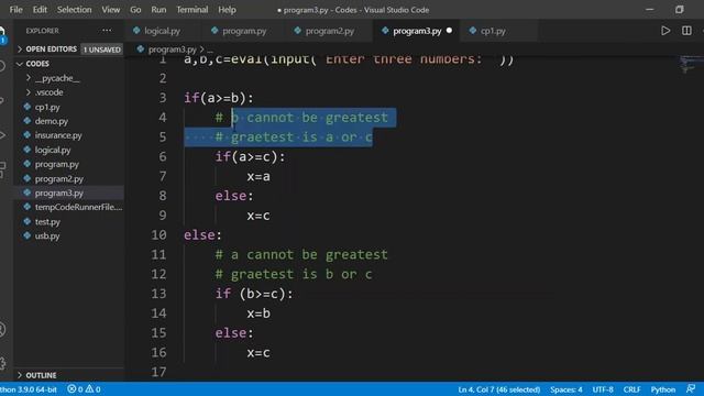 [Python Programming Basics to Advanced] : Nested if-else statement | Lab 06 P-1 смотреть онлайн