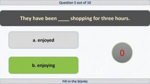 Present Perfect Continuous Tense - Exercise 2 - Grammar Test