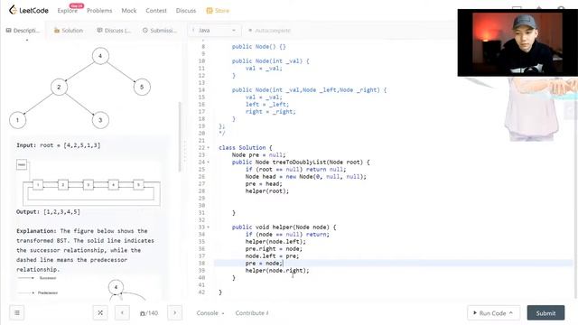 Leetcode 426 - Convert Binary Search Tree To Sorted Doubly Linked List (JAVA Solution Explained!) смотреть онлайн