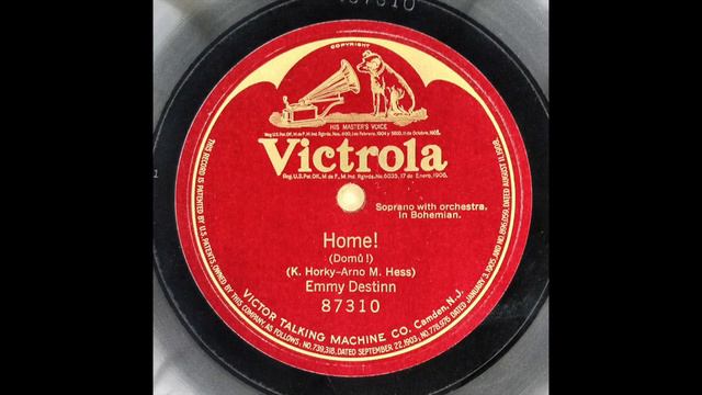 Emmy Destinn - Domů! (Home!) (K. Horky-Arno M. Hess) 1919 смотреть онлайн