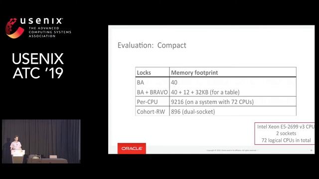 USENIX ATC '19 - BRAVO—Biased Locking for Reader-Writer Locks смотреть онлайн