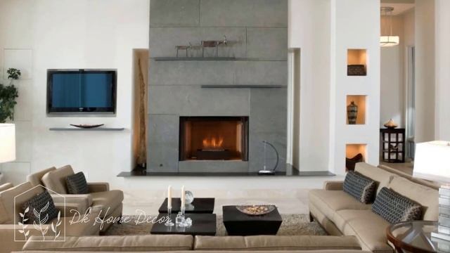 Modern Fireplace Wall Design | Modern Mantel Decor Ideas |Trendy Fireplace Designs 2024 смотреть онлайн