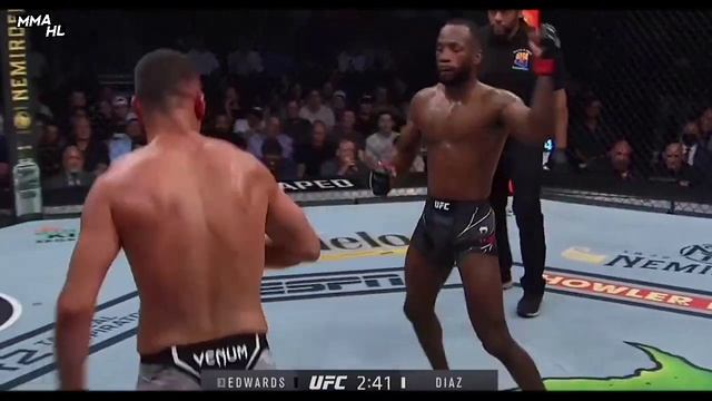 Нейт Диаз vs Леон Эдвардс | Лучшие Моменты (HD) смотреть онлайн